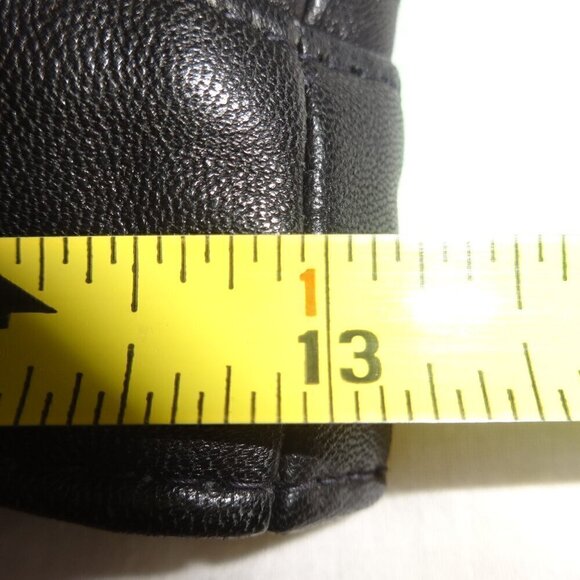 Lew Magram Collection women's size 8 black 100% real leather pants, tapered leg - Picture 14 of 16